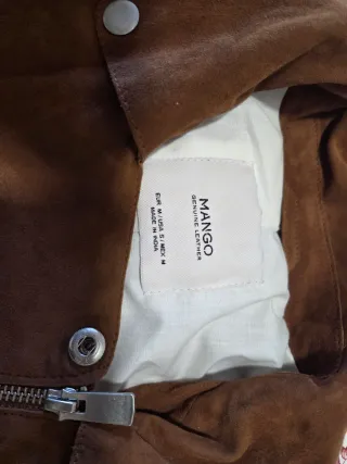 Chaqueta Mango Piel Cabra Marrón Talla M