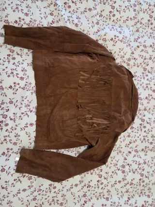 Chaqueta Mango Piel Cabra Marrón Talla M