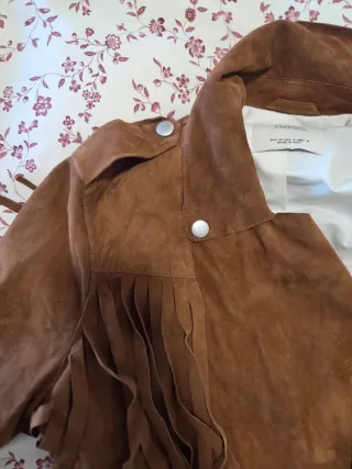 Chaqueta Mango Piel Cabra Marrón Talla M