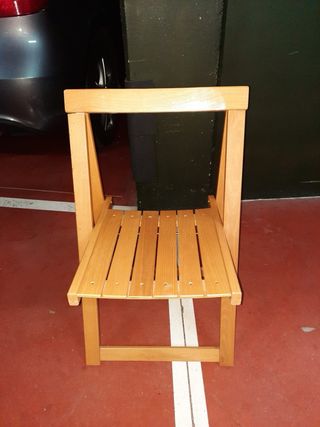 Juego 4 Sillas Madera Plegables