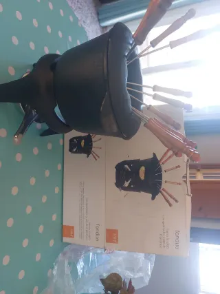 Set Fondue Hierro Fundido 6 Pinchos