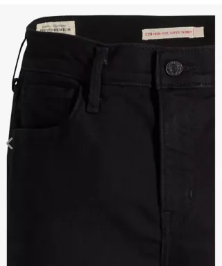 Levi's 720 Tiro Alto Mujer Negro