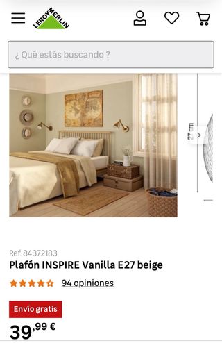 Lámpara de techo de bambú tejida