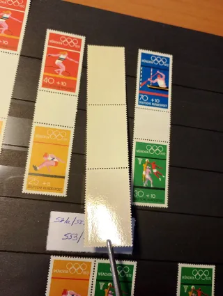 Sellos JJOO Múnich 72 RDA - MNH. Conj. Combinación