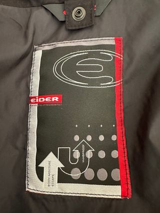 Chaqueta de esquí Eider con forro polar negro