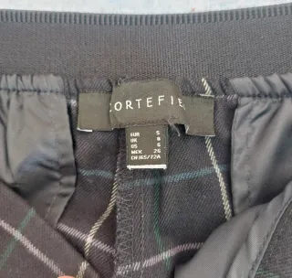 Pantalón de cuadros mujer en azul