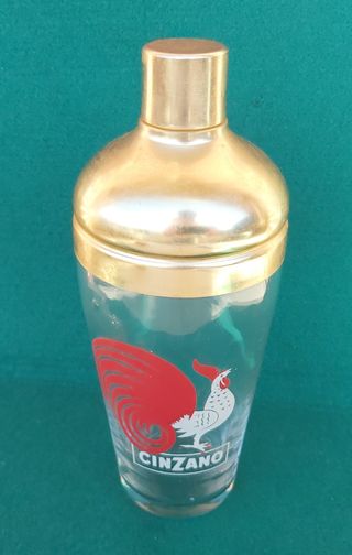 Coctelera Cinzano Gallo Dorada