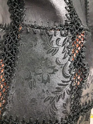 Falda larga + chaleco cuero natural T.50-52