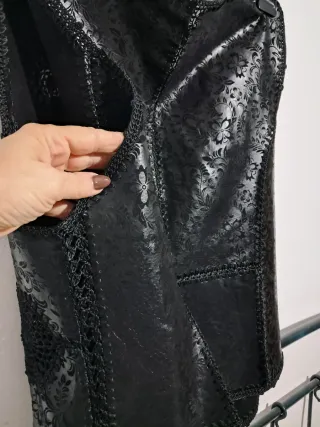 Falda larga + chaleco cuero natural T.50-52