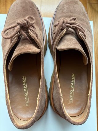 Scarpe Elvio Zanon marroni scamosciate