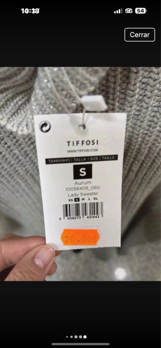 Jersey de cuello alto gris