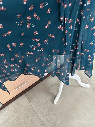 Vestido DKNY gasa estampado floral