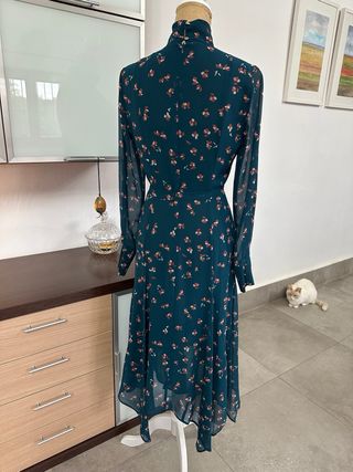 Vestido DKNY gasa estampado floral