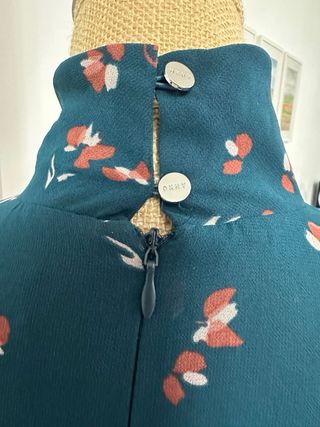 Vestido DKNY gasa estampado floral