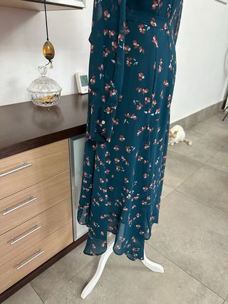 Vestido DKNY gasa estampado floral