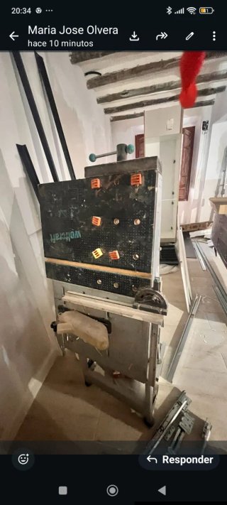 Ingletadora Dewalt DW711 y mesa de trabajo