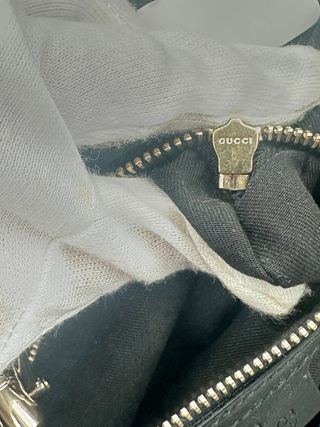 Gucci Jackie Media Pelle Guccissima Nera