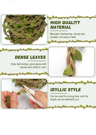 Corda con foglie verdi 10M per un totale di 40M