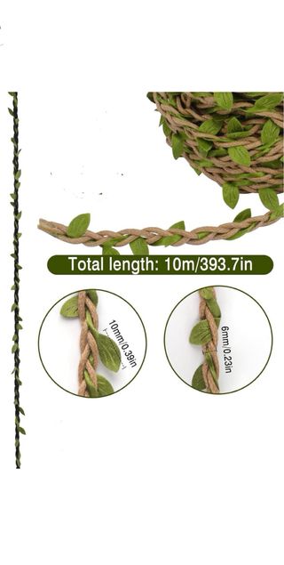 Corda con foglie verdi 10M per un totale di 40M