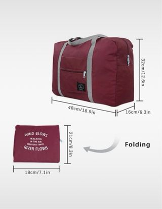 Bolsa de viaje plegable azul