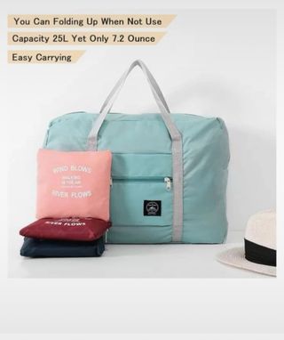 Bolsa de viaje plegable azul