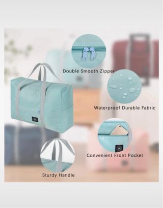 Bolsa de viaje plegable azul