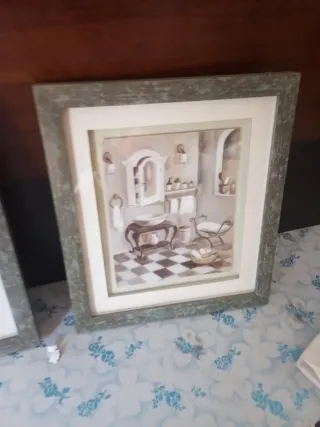 Cuadros de baño decorativos