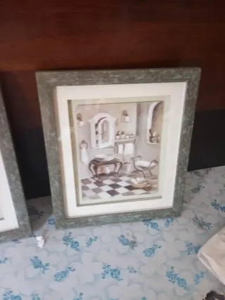 Cuadros de baño decorativos