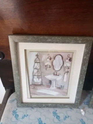 Cuadros de baño decorativos