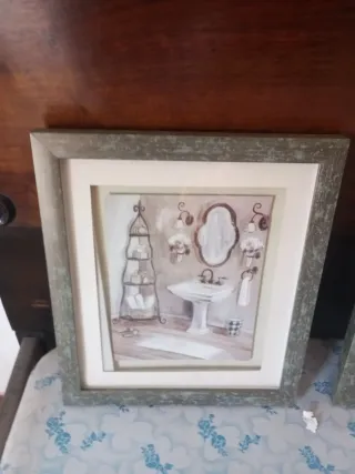Cuadros de baño decorativos