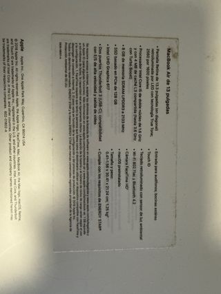 MacBook Air 2019 Plata/Gris Espacial