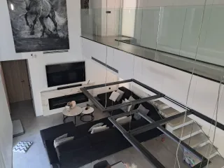 Sofá de lujo en U XXL tejido nubuck