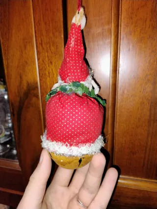 Appendino natalizio Babbo Natale con sonaglio