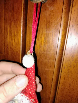 Appendino natalizio Babbo Natale con sonaglio