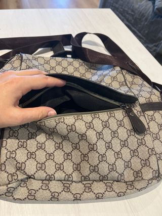 NO ES GUCCI Mochila/Bolso Beige y Marrón