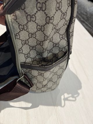 NO ES GUCCI Mochila/Bolso Beige y Marrón