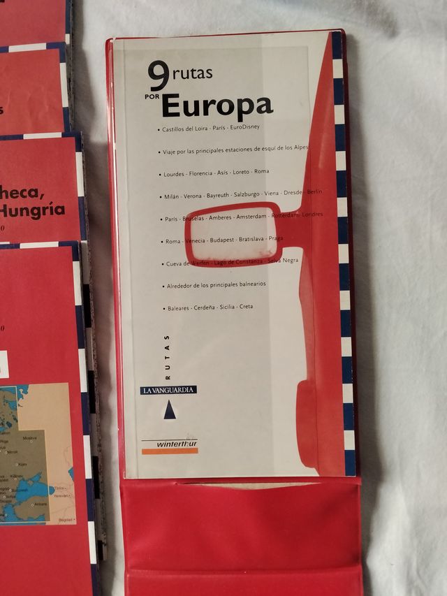 Lote 14 mapas de carreteras y rutas por Europa.