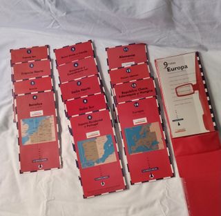 Lote 14 mapas de carreteras y rutas por Europa.