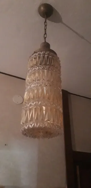 2 Lampadari in Vetro e Metallo