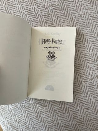 Libro Harry Potter y la piedra filosofal