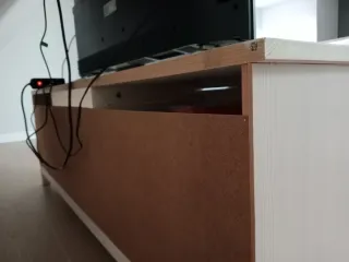 Mueble TV madera blanco