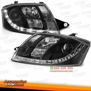 FAROS LUZ DIURNA AUDI TT, 98-05- CRISTAL CLARO/NE