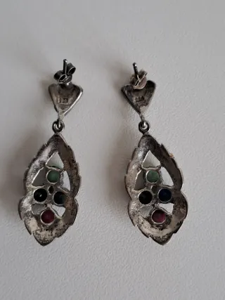 Pendientes Plata con Piedras Semipreciosas