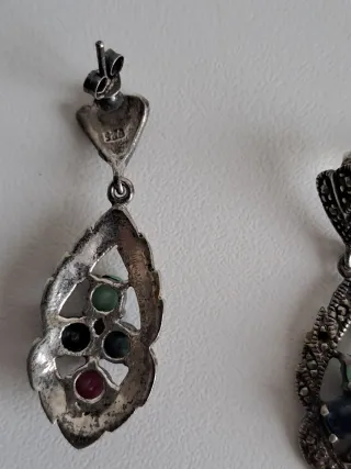 Pendientes Plata con Piedras Semipreciosas