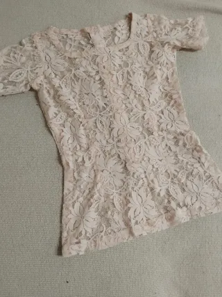 Blusa encaje rosa Talla S