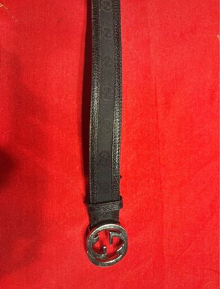 Cintura Gucci monogram nera
