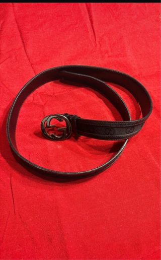 Cintura Gucci monogram nera