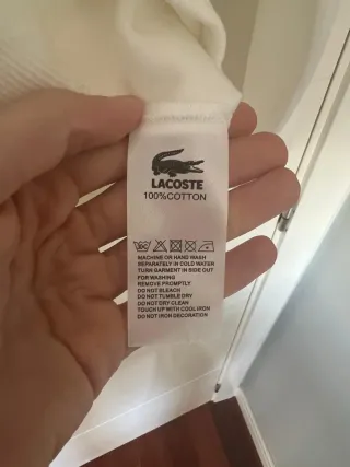 Sudadera Lacoste Blanca Talla M