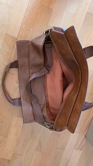 Bolso de viaje grande piel marrón