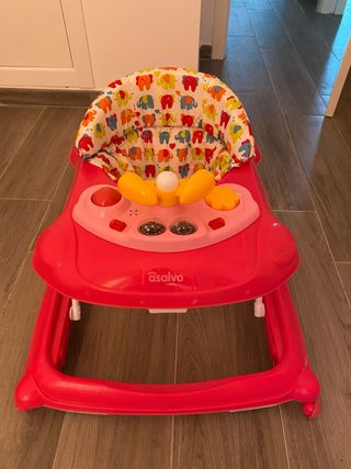 Andador bebé Asalvo rosa con centro de actividades